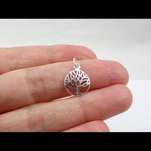 Tree of life charm sterling silver pendant No chain just charm - Picture 1 of 2